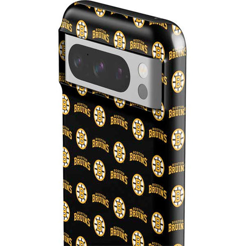 NHL Boston Bruins Pattern Google Pixel 8 Pro Impact Case